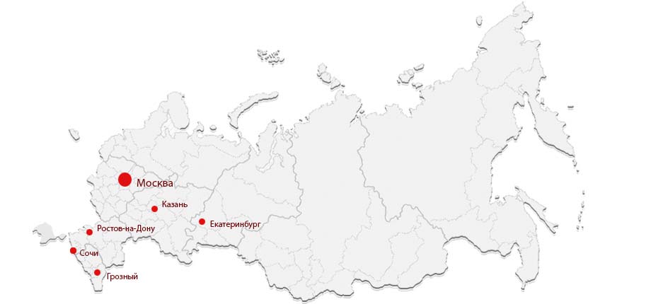 Наши партнеры на карте России